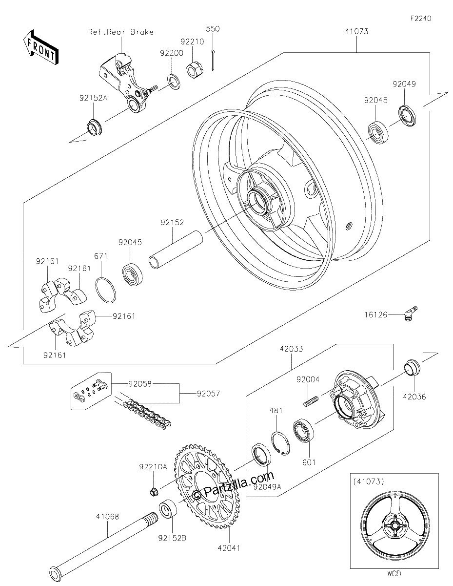 Diagrama de REAR WHEEL CHAIN