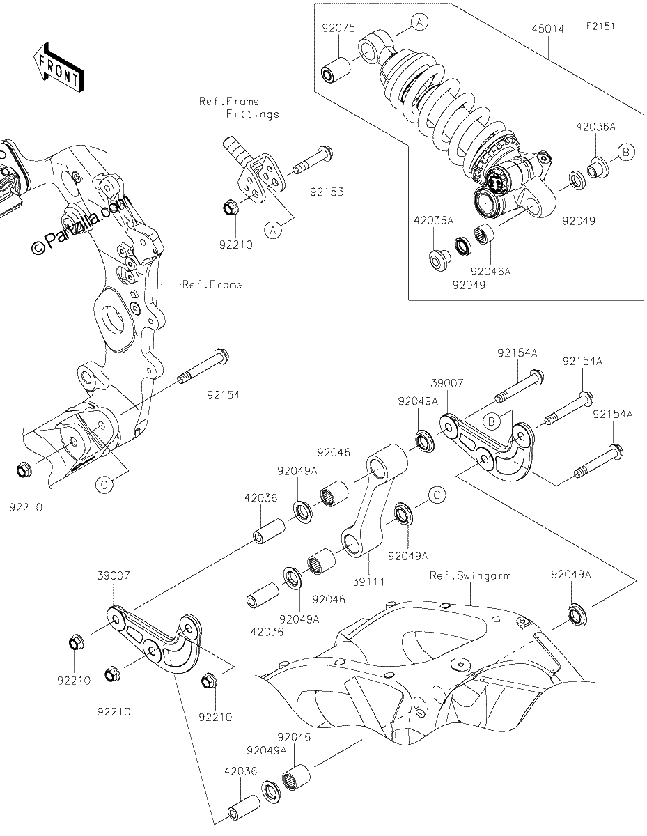 Diagrama de SUSPENSION SHOCK ABSORBER