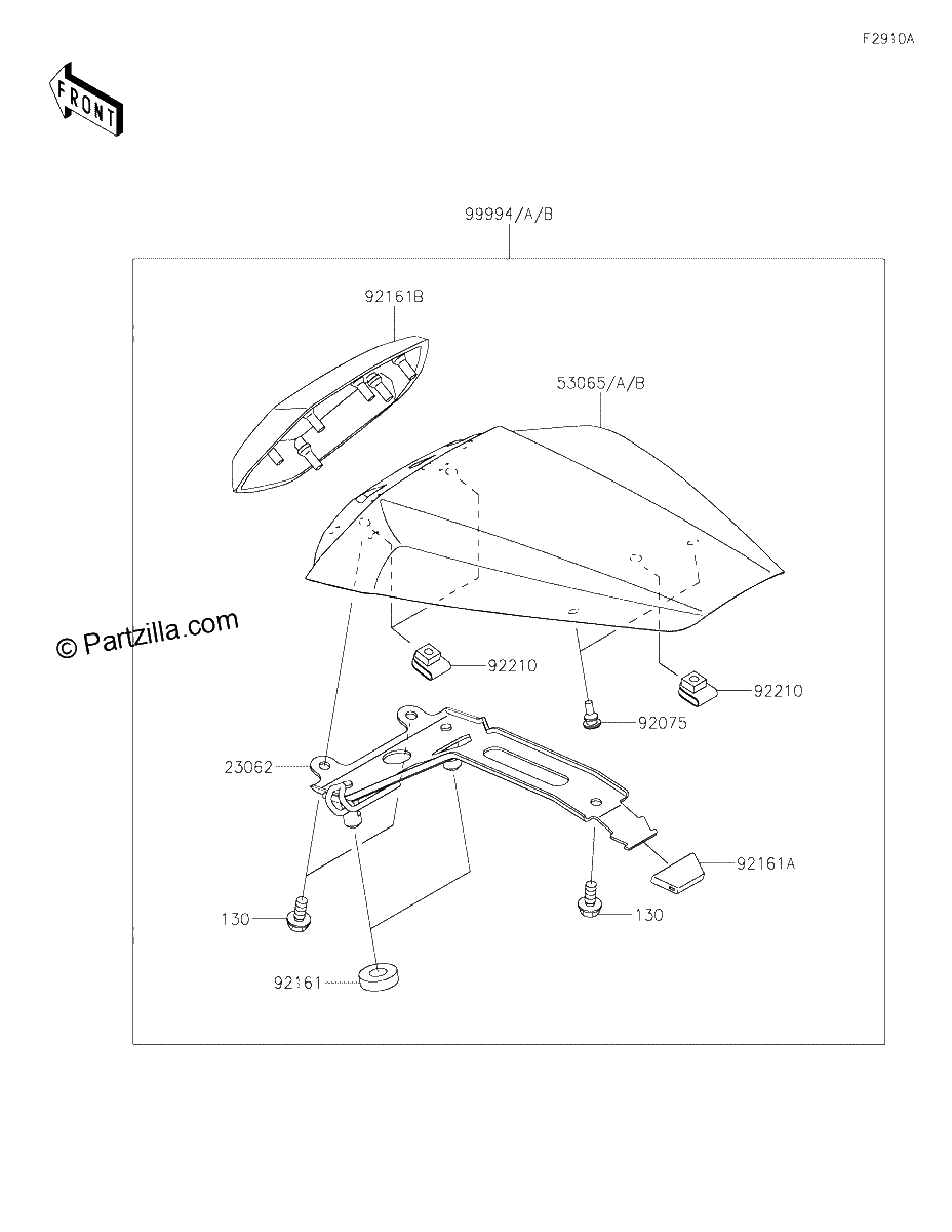 Diagrama de ACCESSORY PILLION SEAT COVER