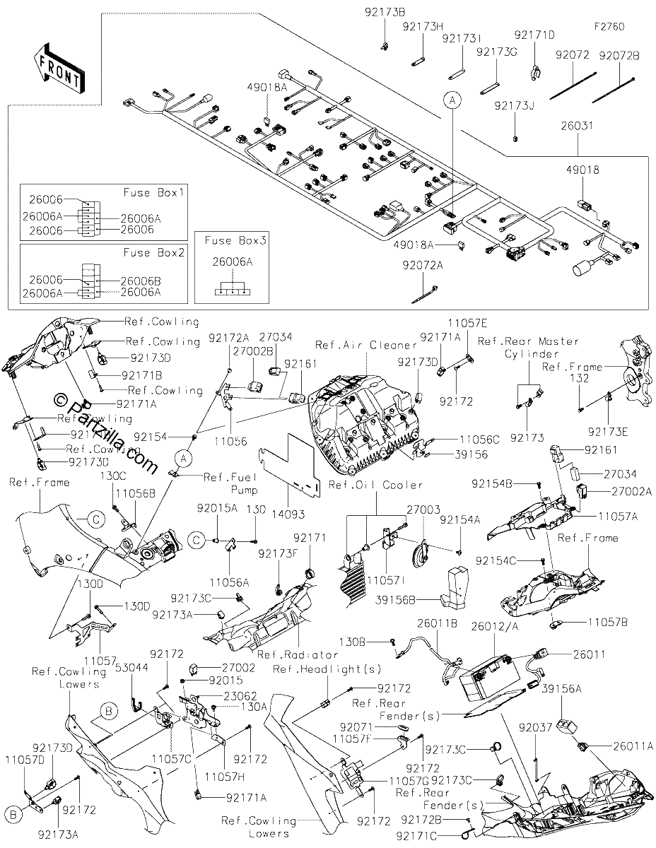 Diagrama de CHASSIS ELECTRICAL EQUIPMENT