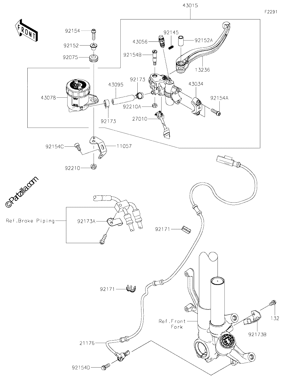 Diagrama de FRONT MASTER CYLINDER