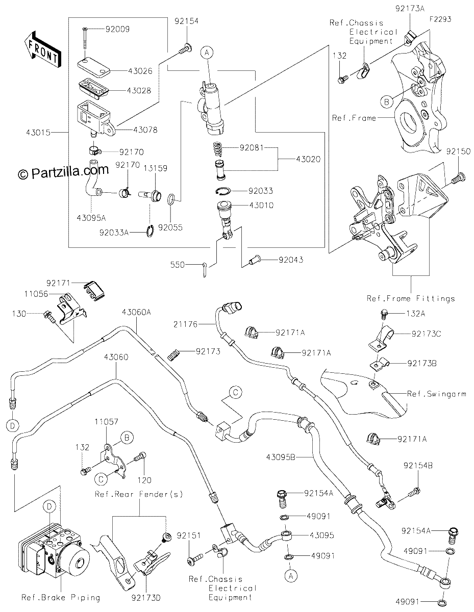 Diagrama de REAR MASTER CYLINDER