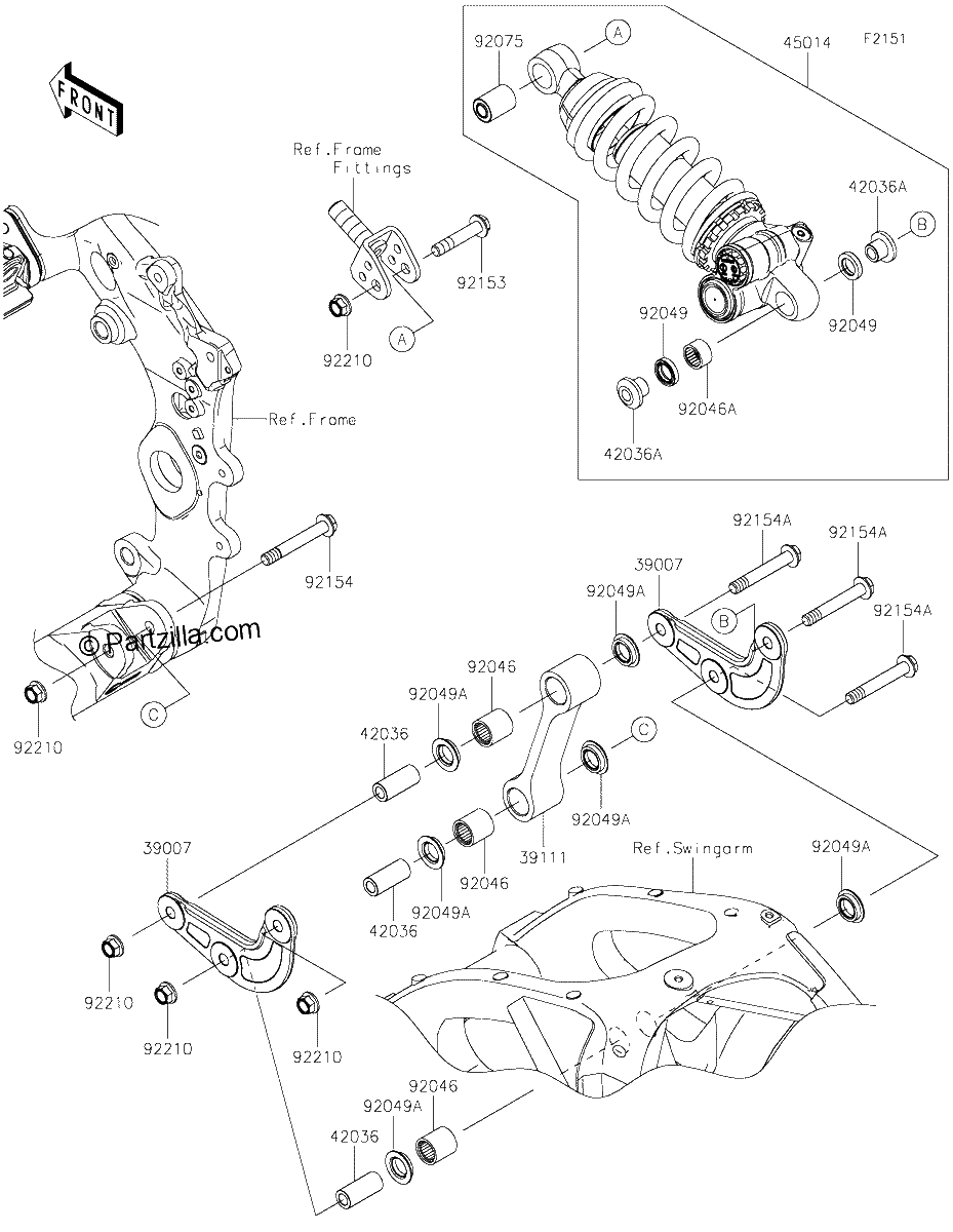 Diagrama de SUSPENSION SHOCK ABSORBER