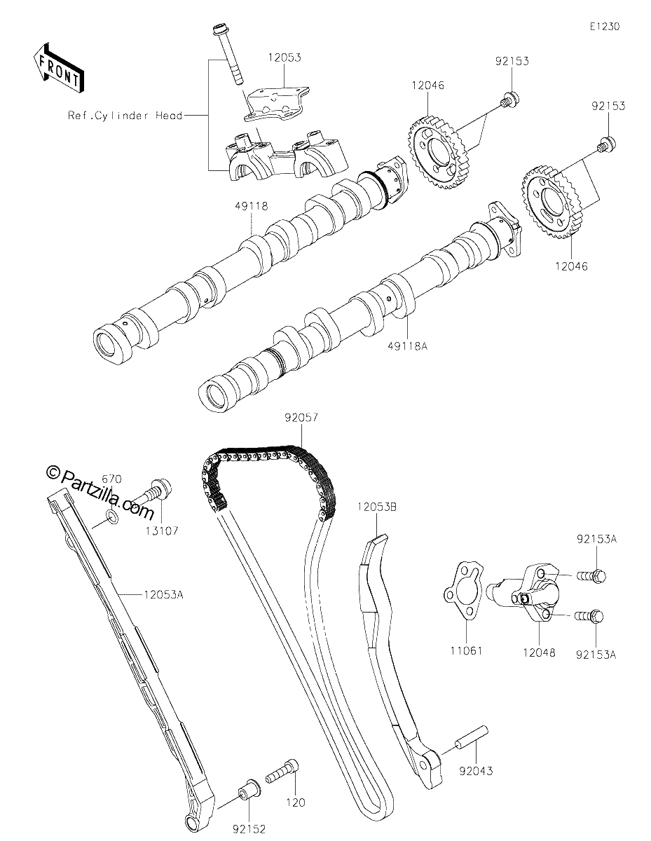 Diagrama de CAMSHAFT S TENSIONER