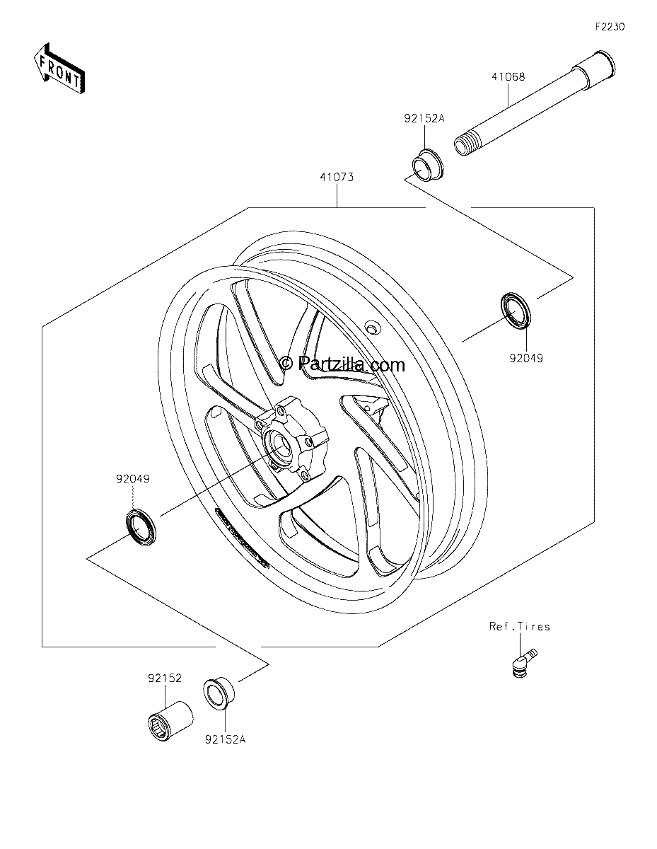 Diagrama de FRONT WHEEL