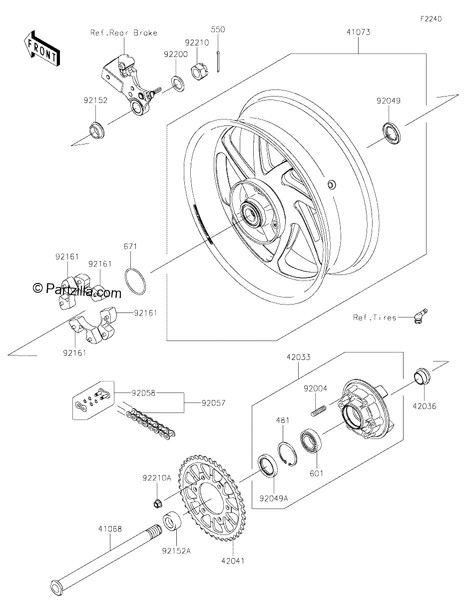Diagrama de REAR WHEEL CHAIN