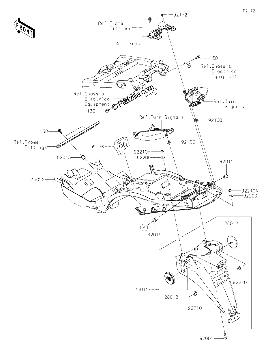 Diagrama de REAR FENDER S
