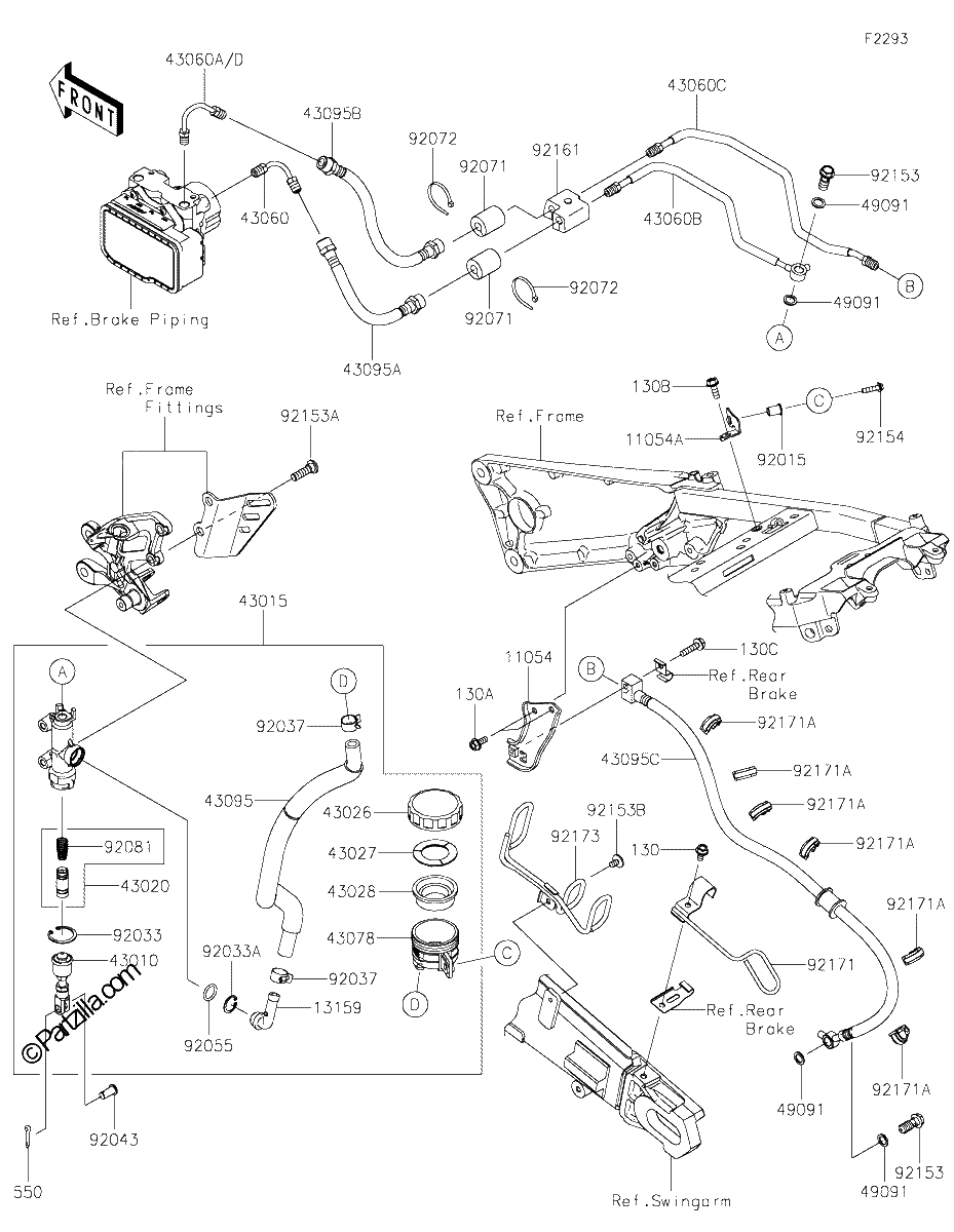 Diagrama de REAR MASTER CYLINDER