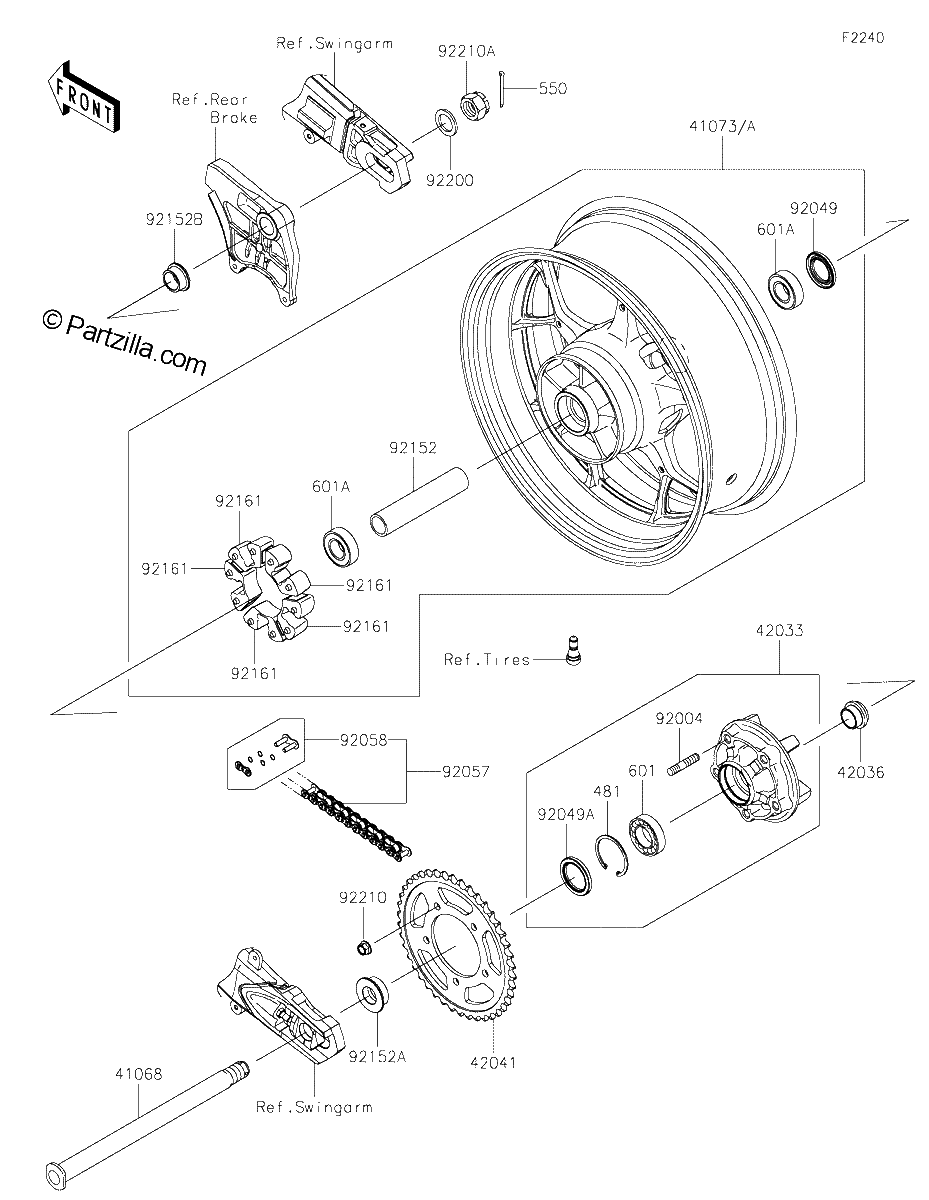 Diagrama de REAR WHEEL CHAIN