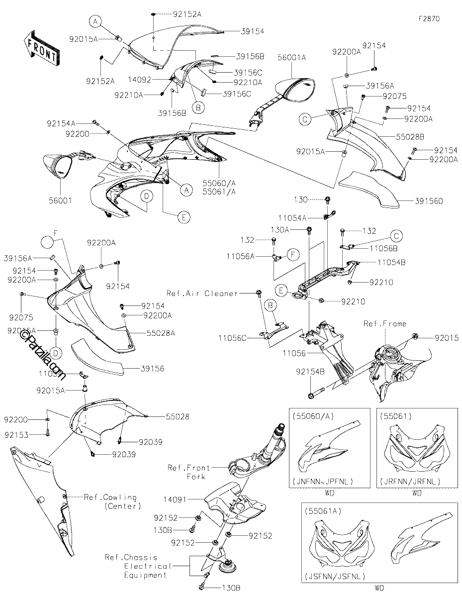 Diagrama de COWLING UPPER