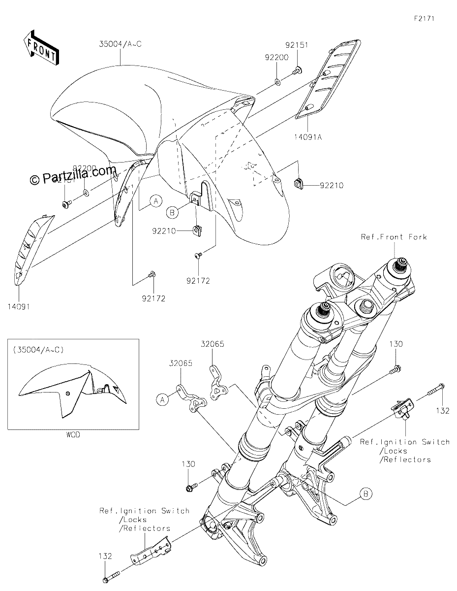 Diagrama de FRONT FENDER S