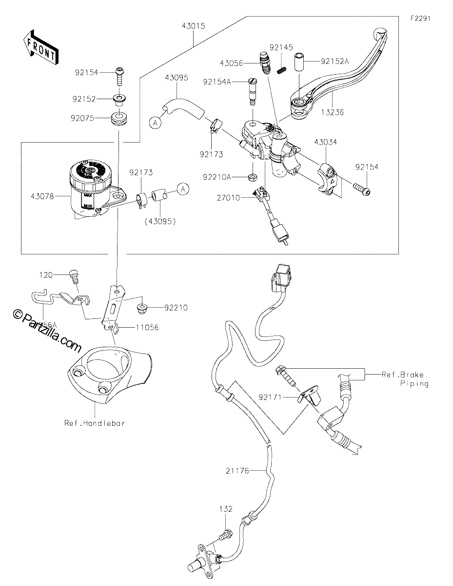 Diagrama de FRONT MASTER CYLINDER