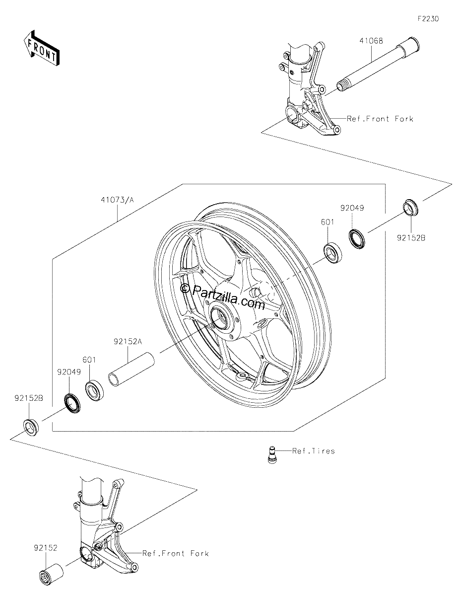 Diagrama de FRONT WHEEL
