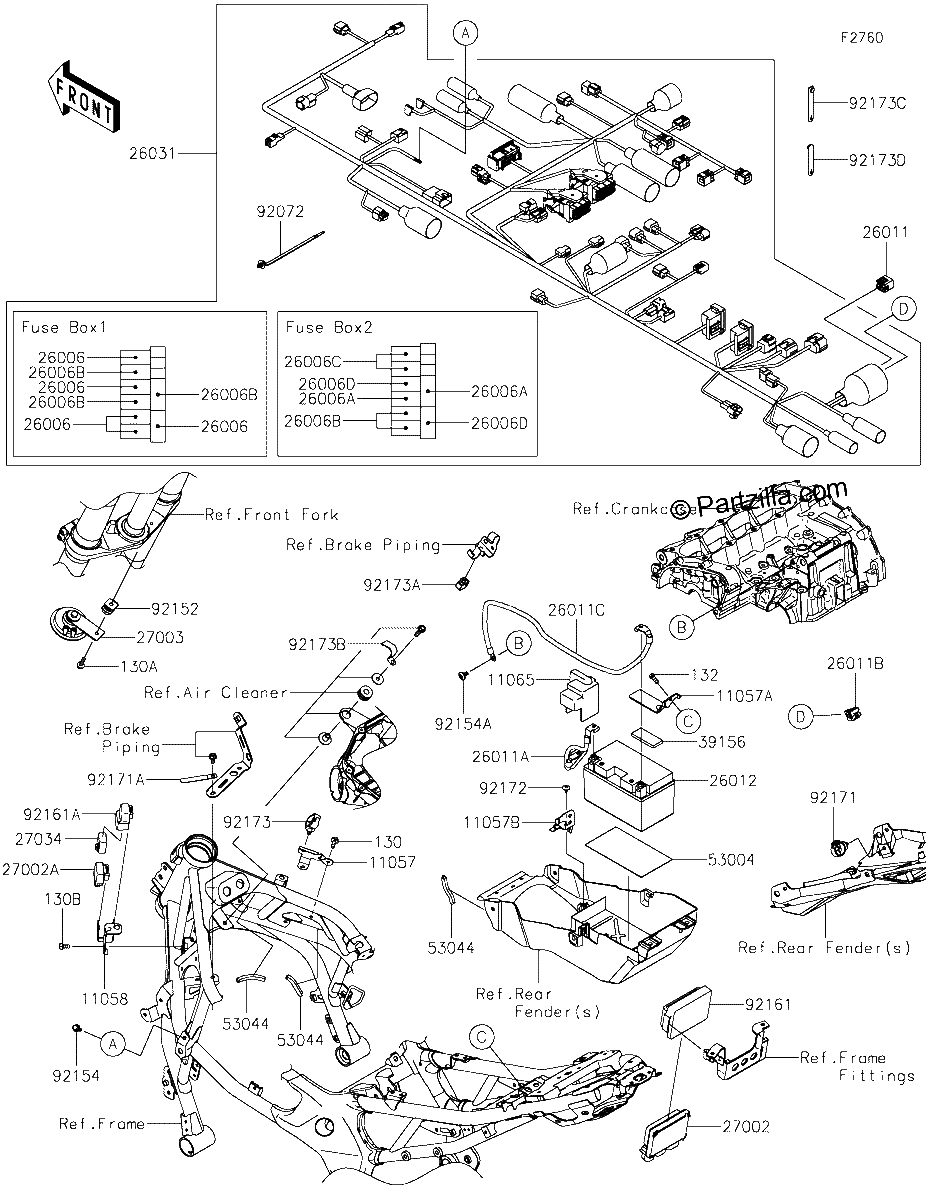 Diagrama de CHASSIS ELECTRICAL EQUIPMENT