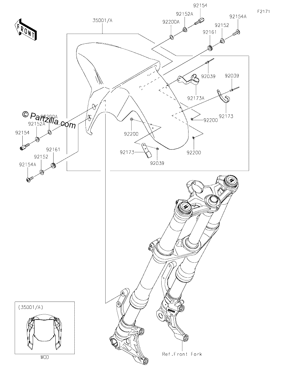 Diagrama de FRONT FENDER S