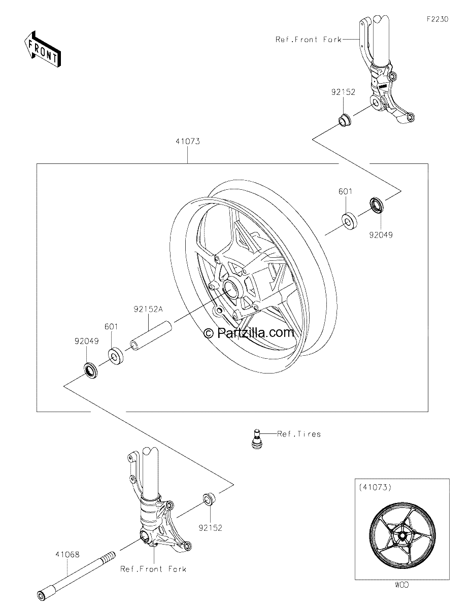Diagrama de FRONT WHEEL