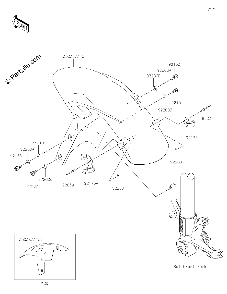 Diagrama de FRONT FENDER S