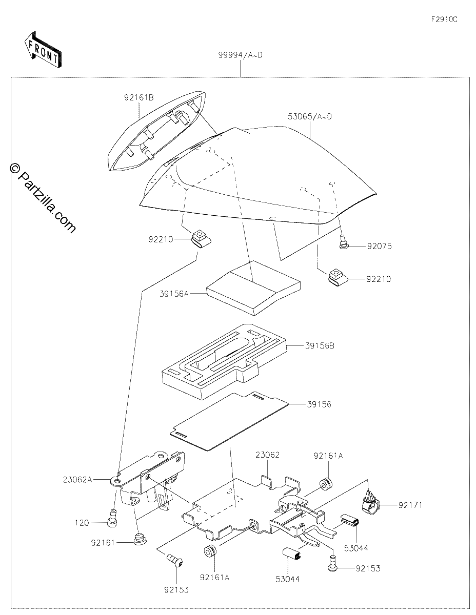 Diagrama de ACCESSORY PILLION SEAT COVER