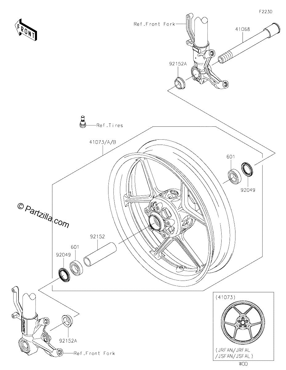 Diagrama de FRONT WHEEL