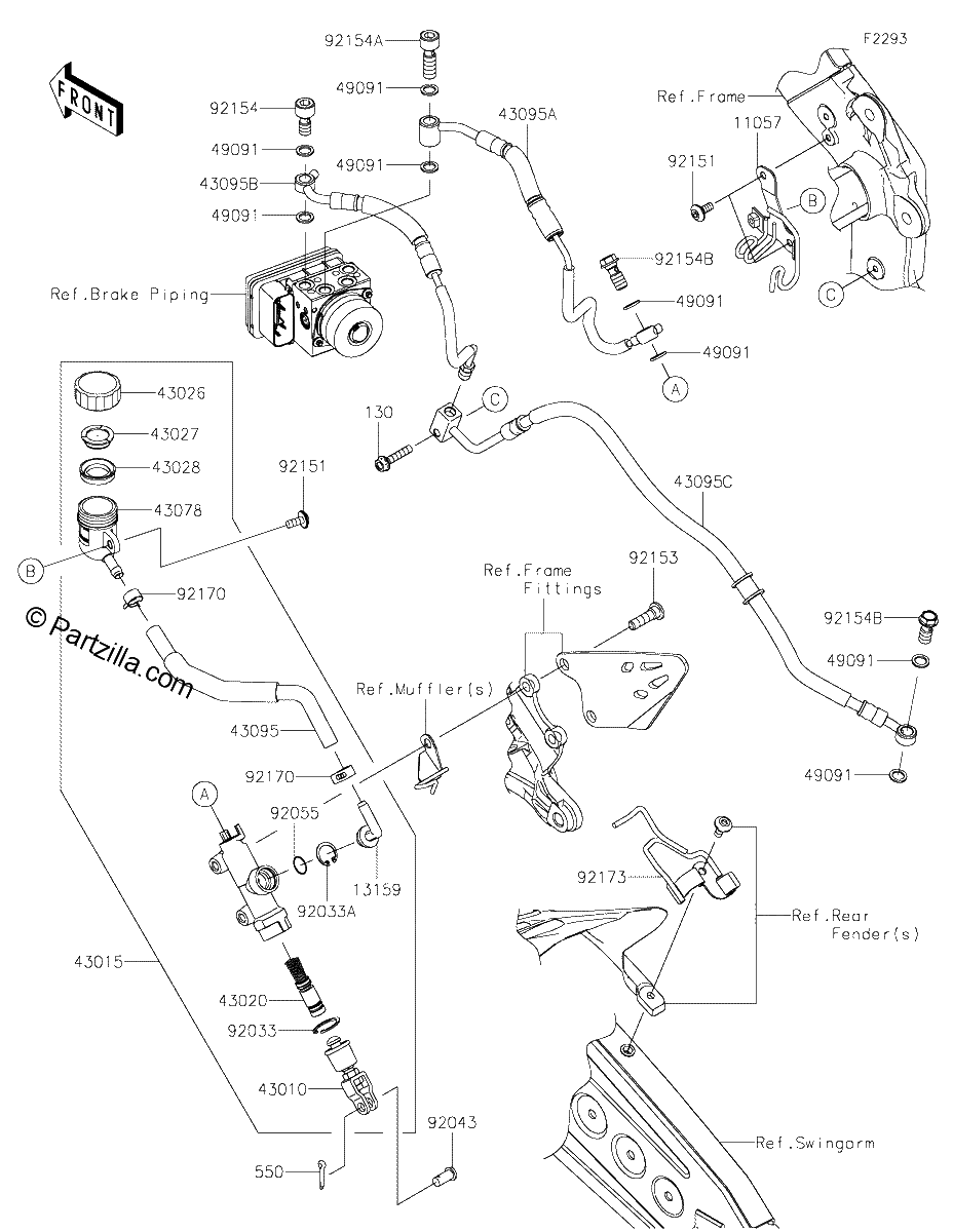 Diagrama de REAR MASTER CYLINDER