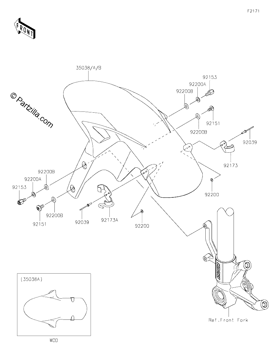 Diagrama de FRONT FENDER S