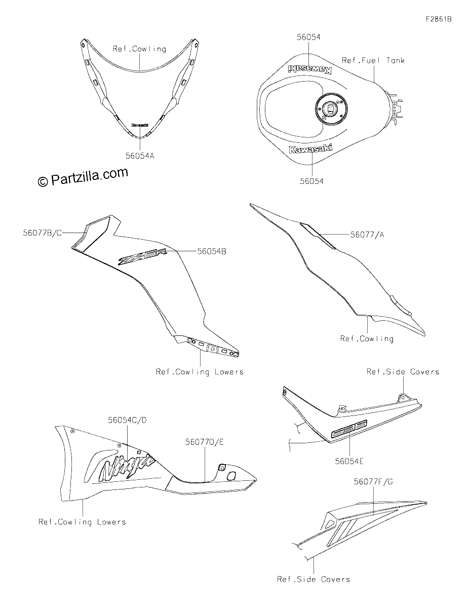 Diagrama de DECALS WHITE CA US