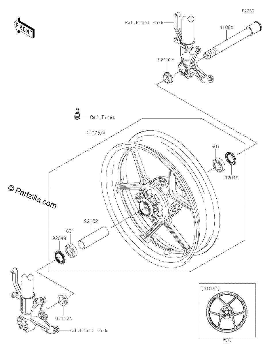 Diagrama de FRONT WHEEL