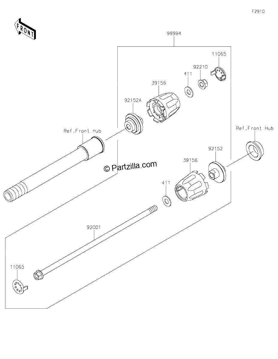 Diagrama de ACCESSORY AXLE SLIDER