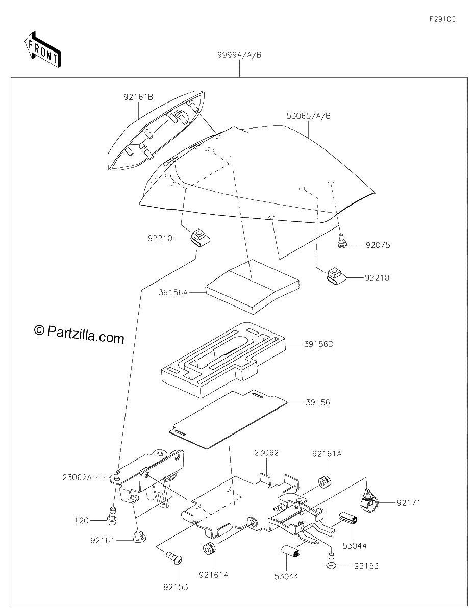 Diagrama de ACCESSORY PILLION SEAT COVER