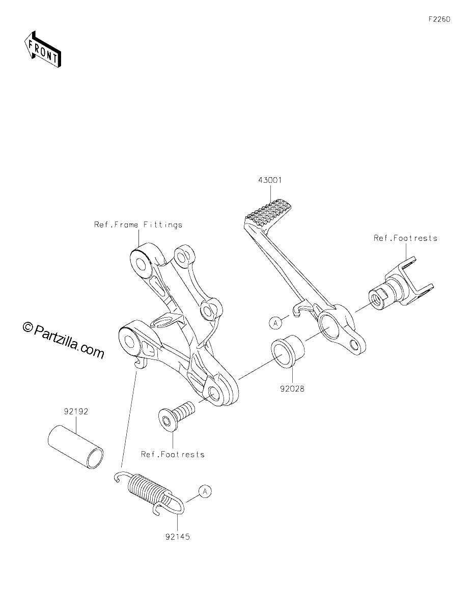 Diagrama de BRAKE PEDAL TORQUE LINK