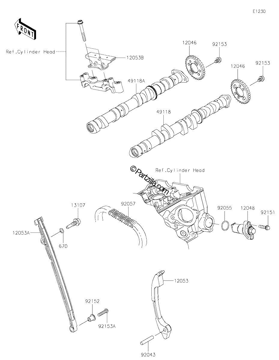 Diagrama de CAMSHAFT S TENSIONER
