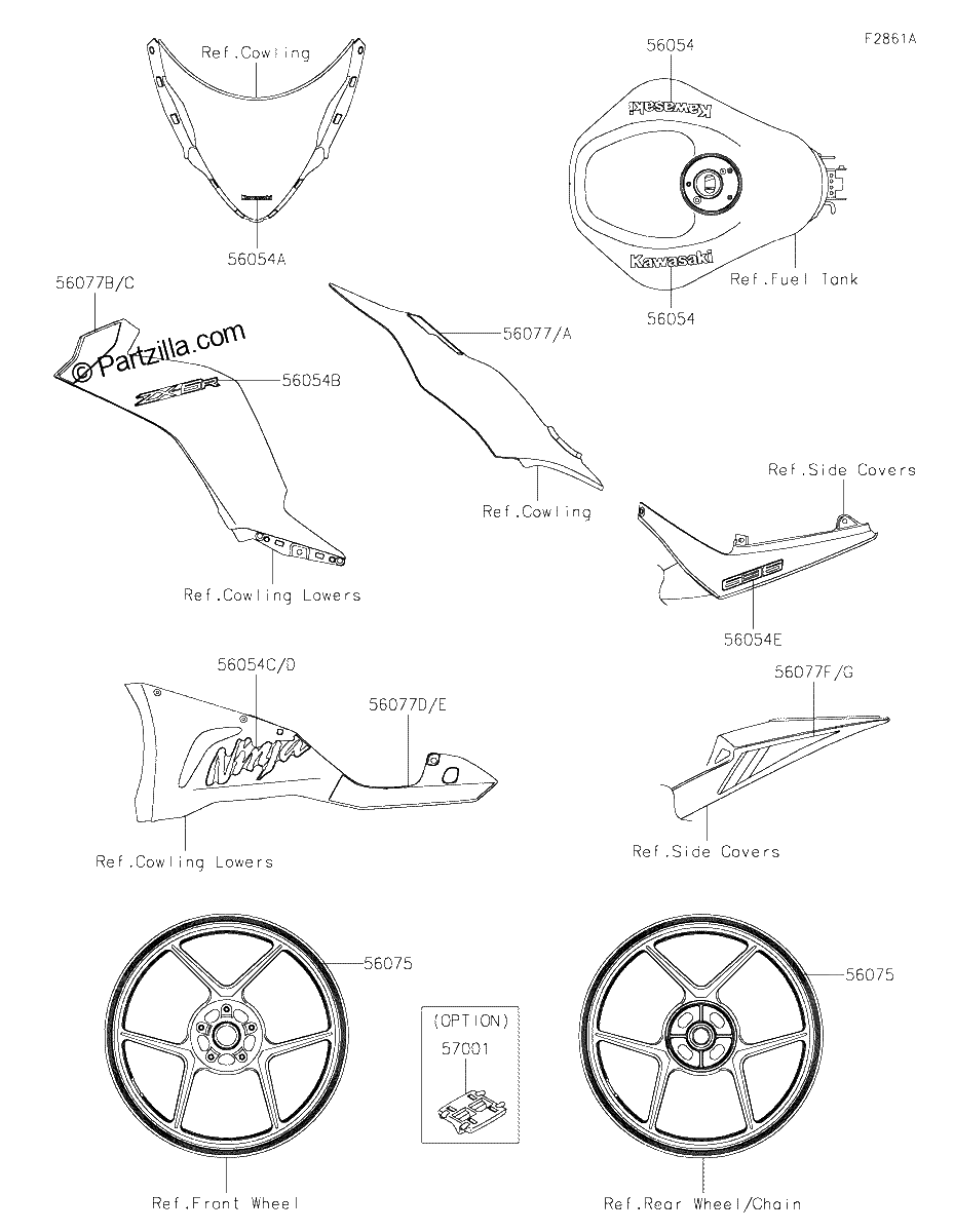 Diagrama de DECALS GRAY CA US