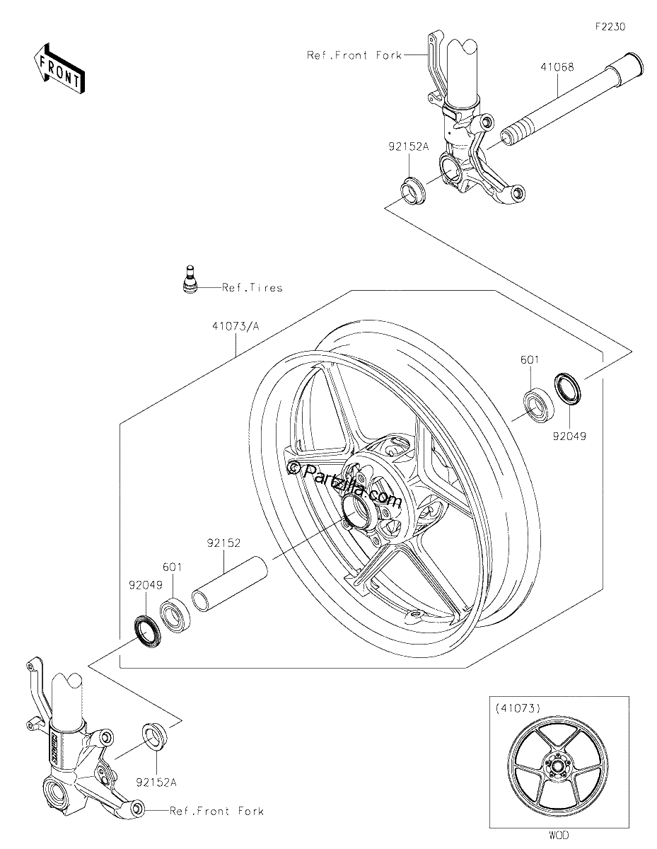 Diagrama de FRONT WHEEL