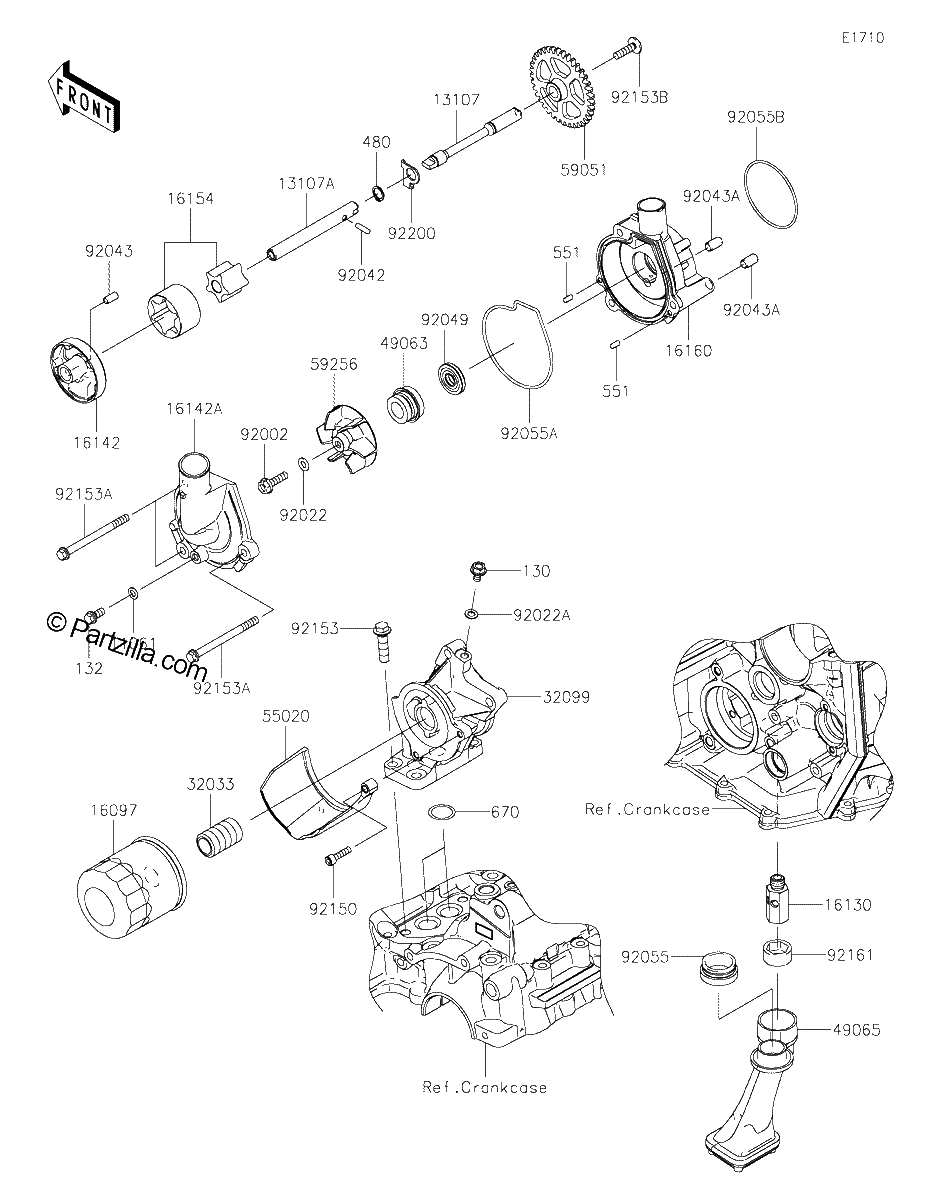 Diagrama de OIL PUMP OIL FILTER