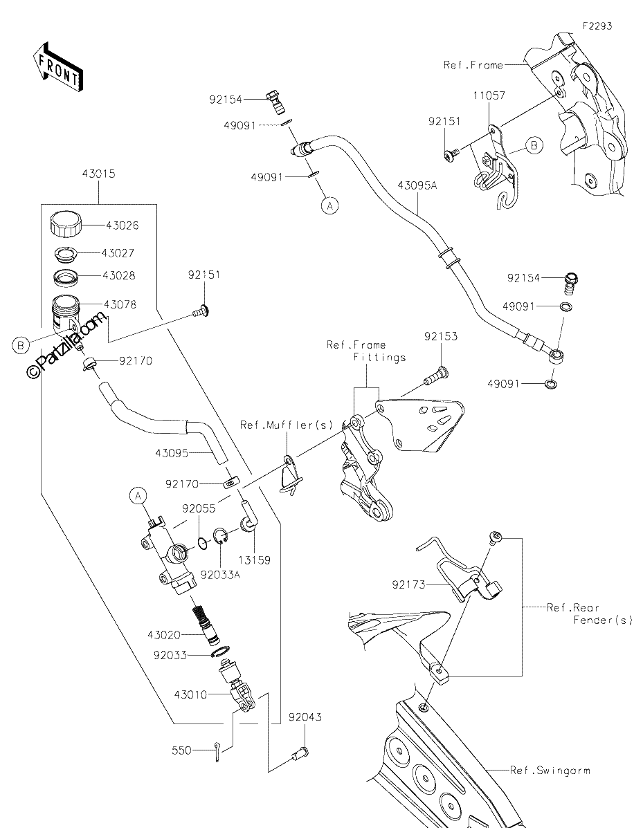 Diagrama de REAR MASTER CYLINDER