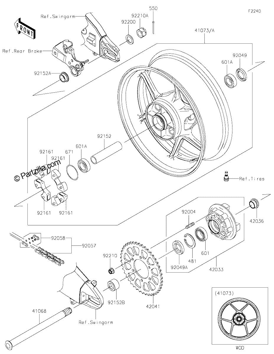 Diagrama de REAR WHEEL CHAIN