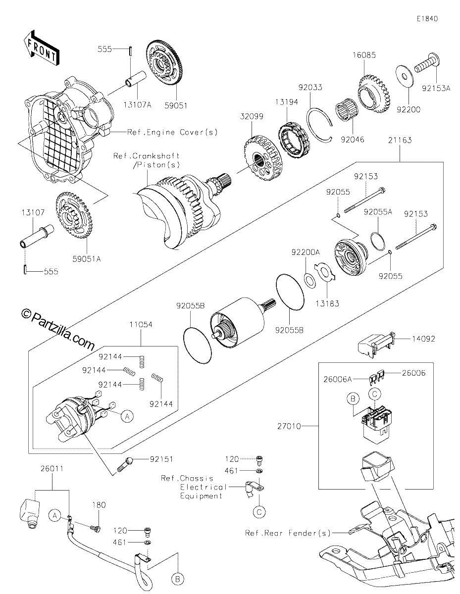 Diagrama de STARTER MOTOR