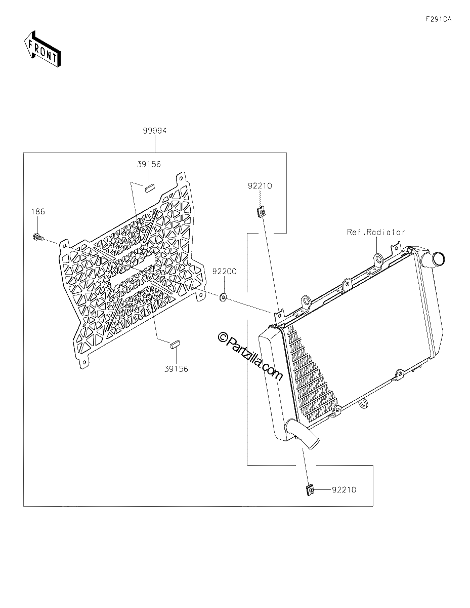 Diagrama de ACCESSORY RADIATOR TRIM