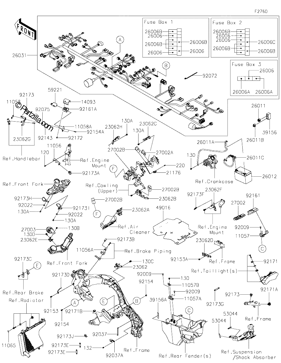 Diagrama de CHASSIS ELECTRICAL EQUIPMENT