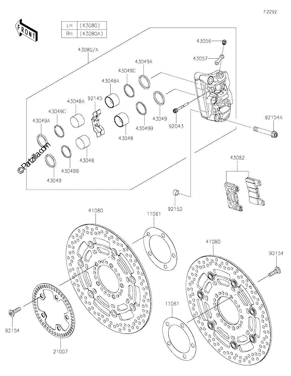 Diagrama de FRONT BRAKE