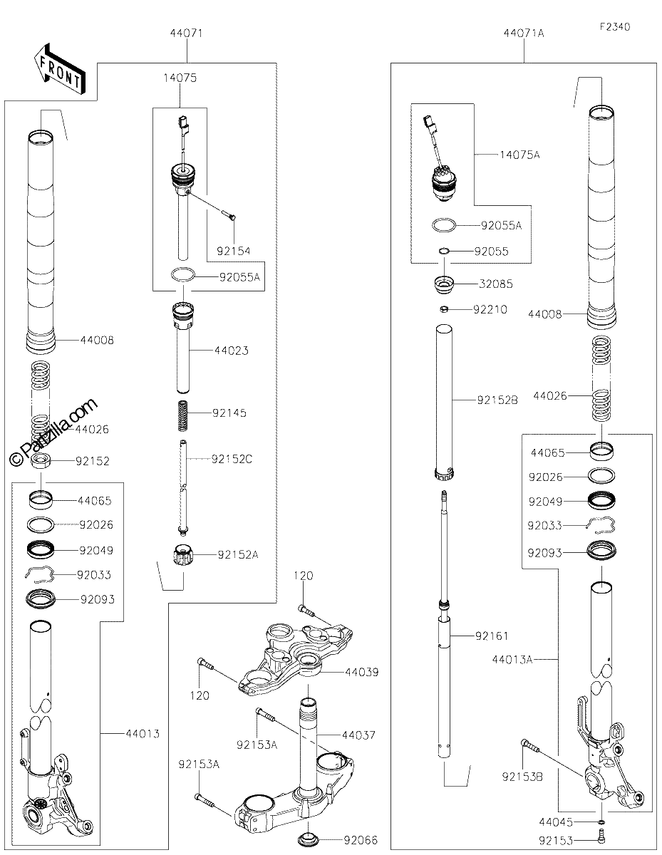 Diagrama de FRONT FORK
