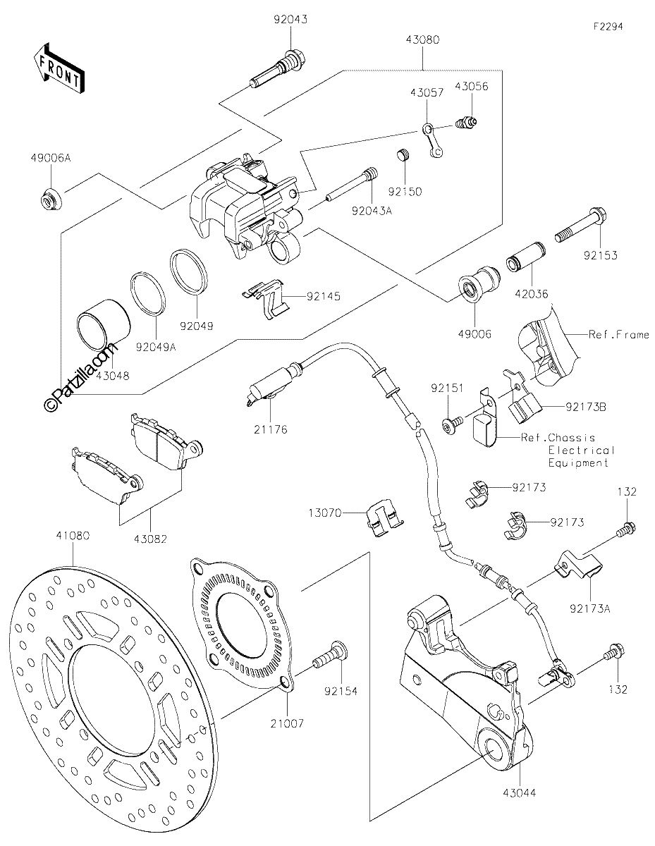 Diagrama de REAR BRAKE