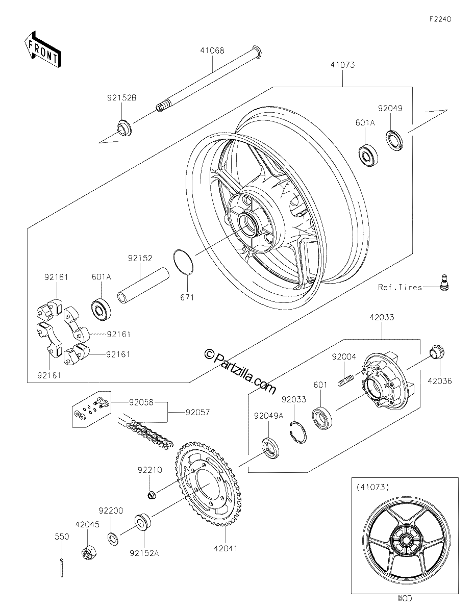 Diagrama de REAR HUB