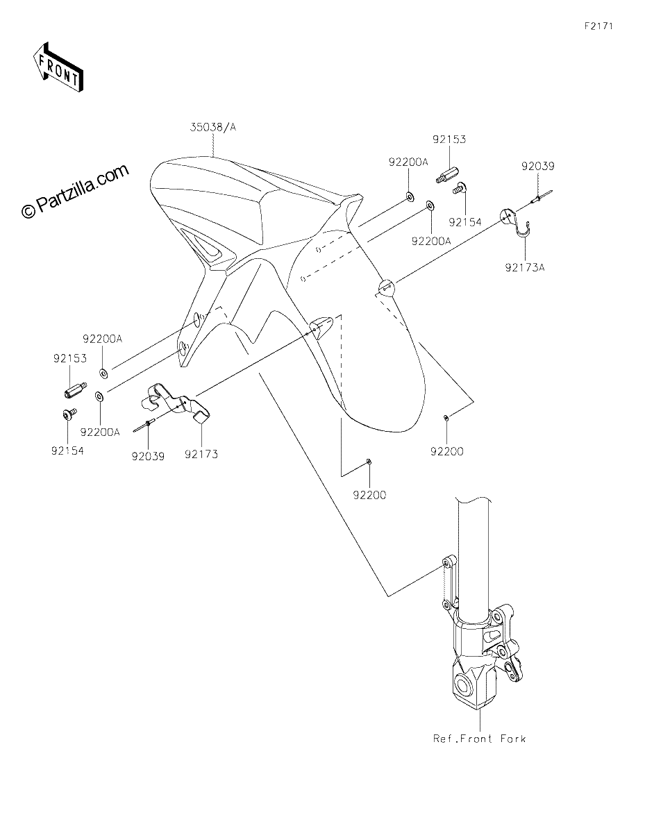 Diagrama de FRONT FENDER S