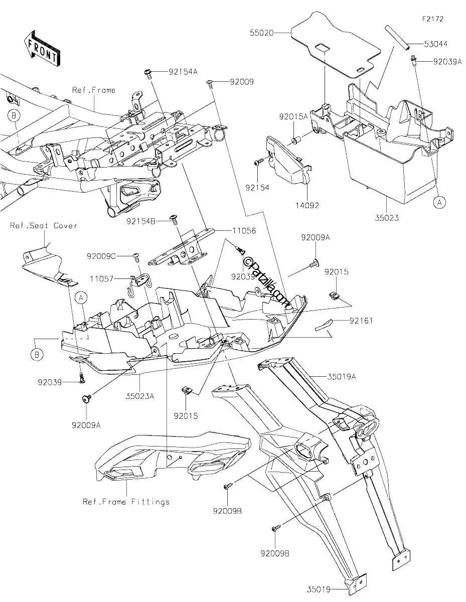 Diagrama de REAR FENDER S