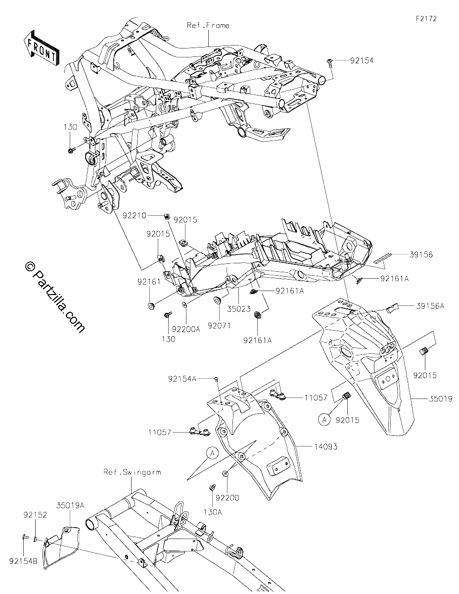 Diagrama de REAR FENDER S