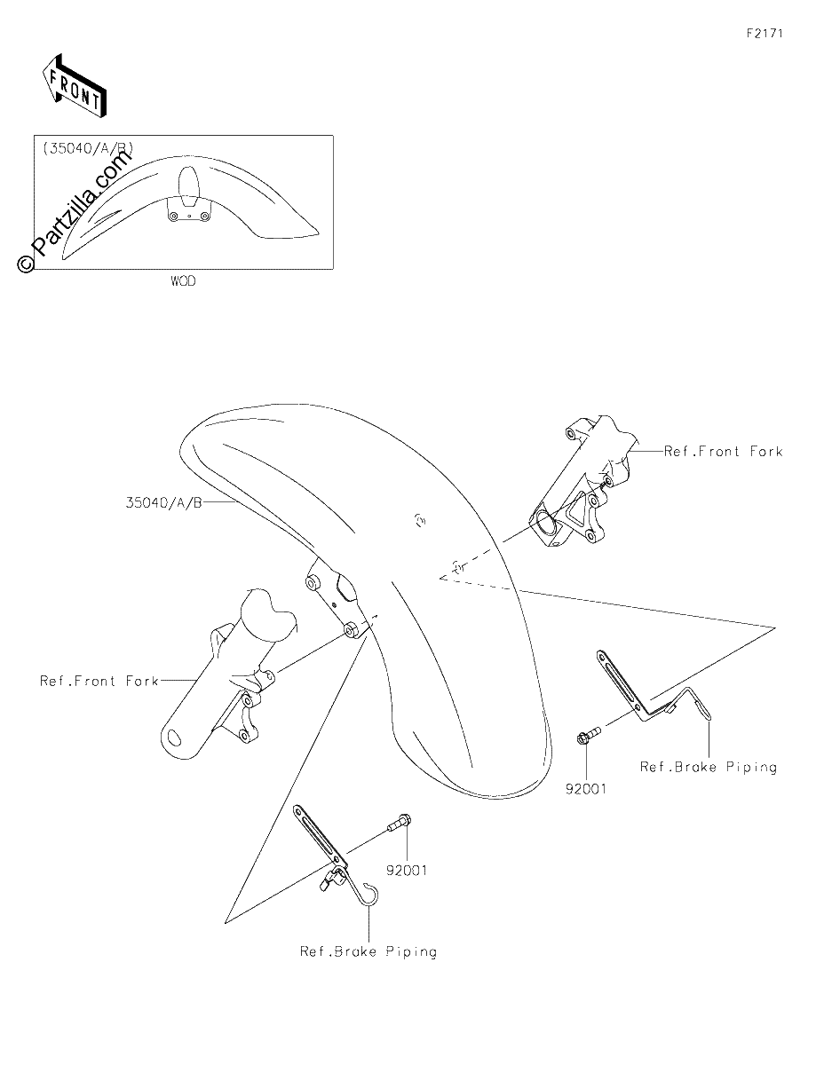 Diagrama de FRONT FENDER S