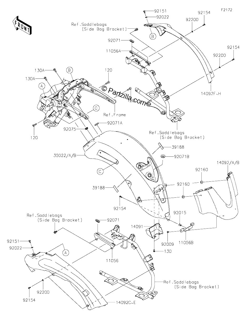 Diagrama de REAR FENDER S