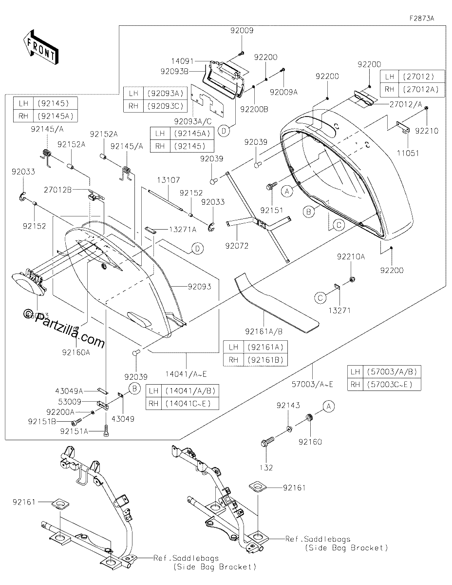 Diagrama de SADDLEBAGS SIDE BAG