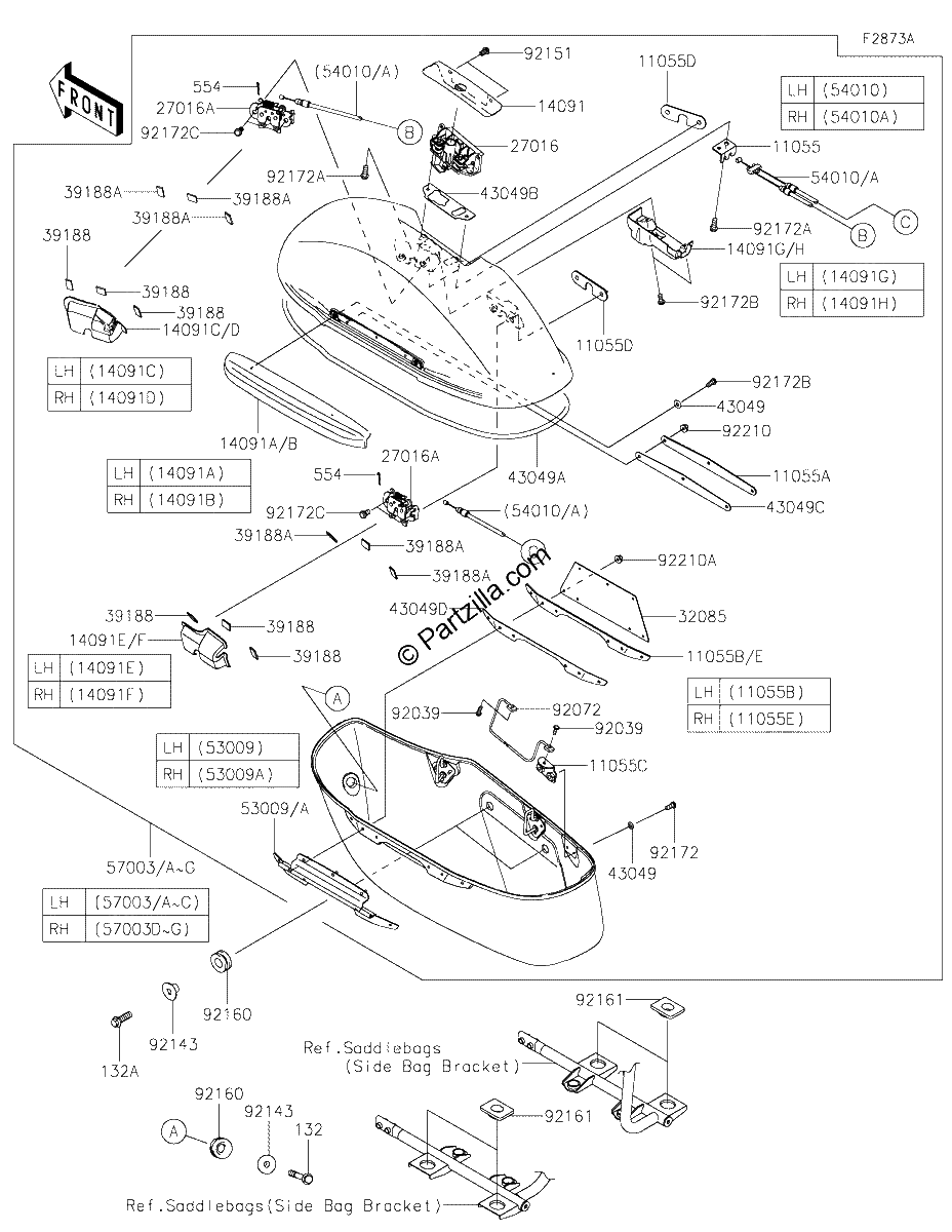 Diagrama de SADDLEBAGS SIDE BAG